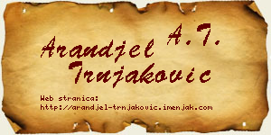 Aranđel Trnjaković vizit kartica